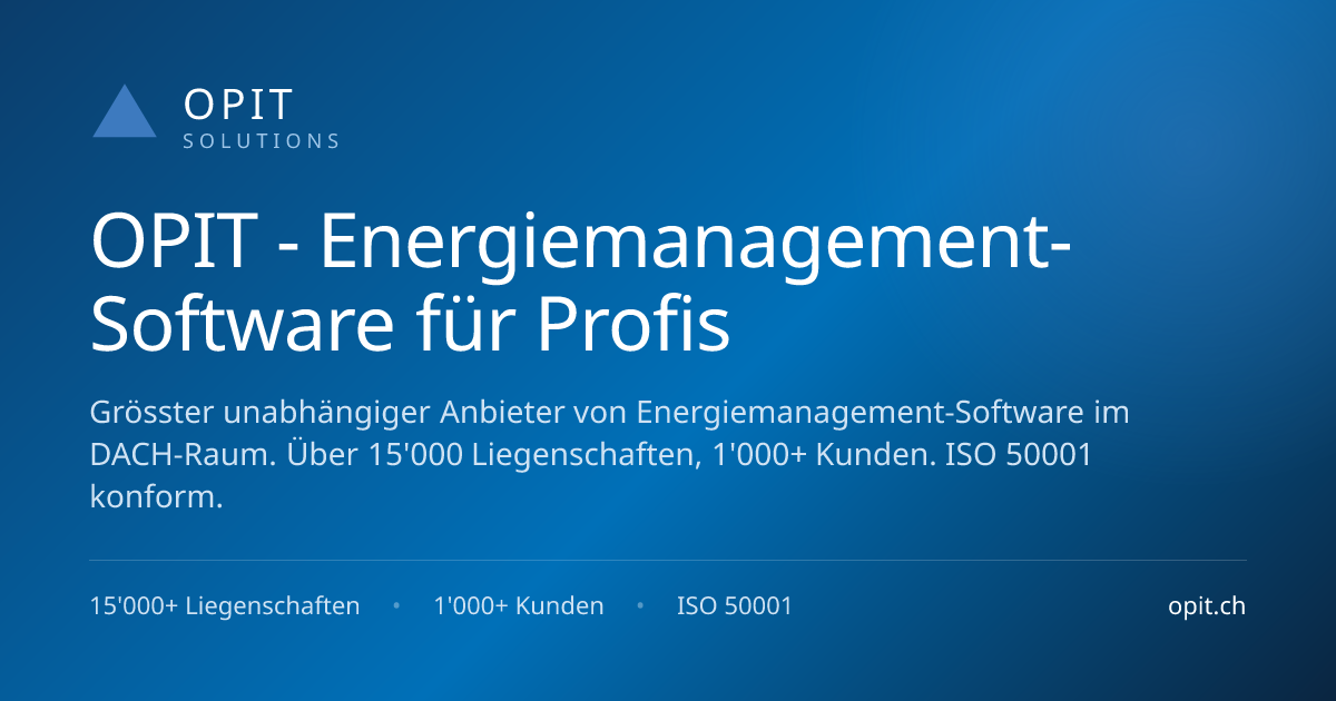 OPIT - Energiemanagement-Software für Profis