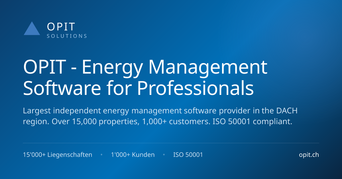 OPIT - Energy Management Software for Professionals